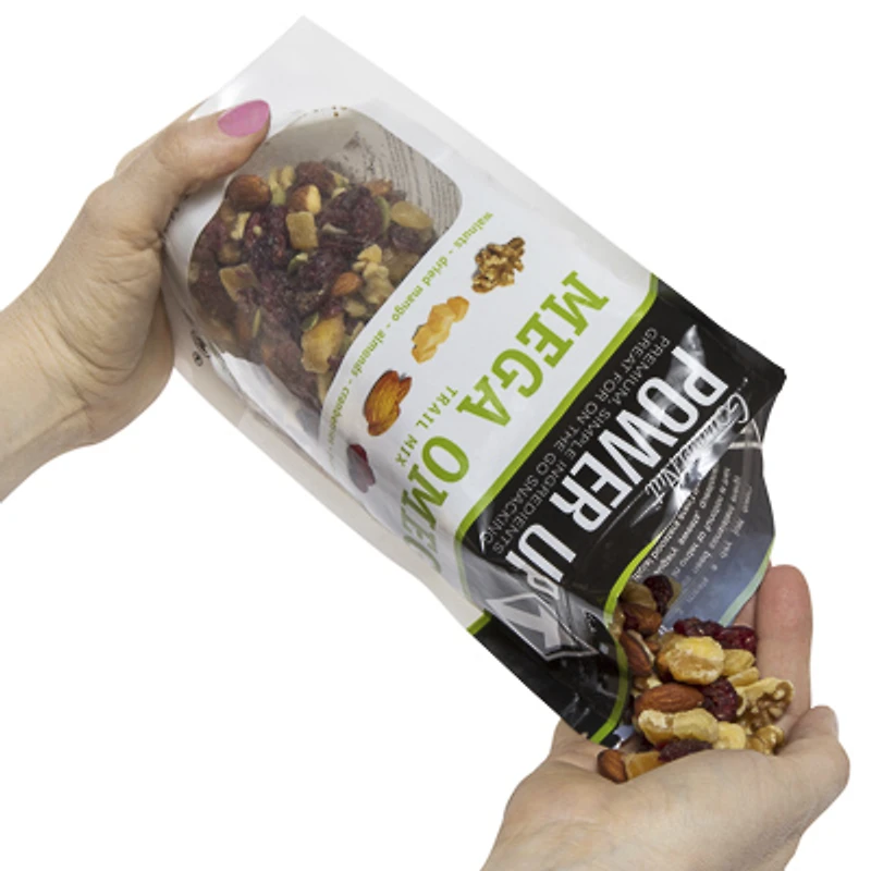 gourmet nut power up mega omega trail mix 14oz resealable bag