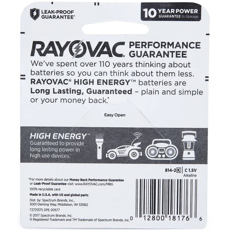 rayovac high energy c batteries 2-pack