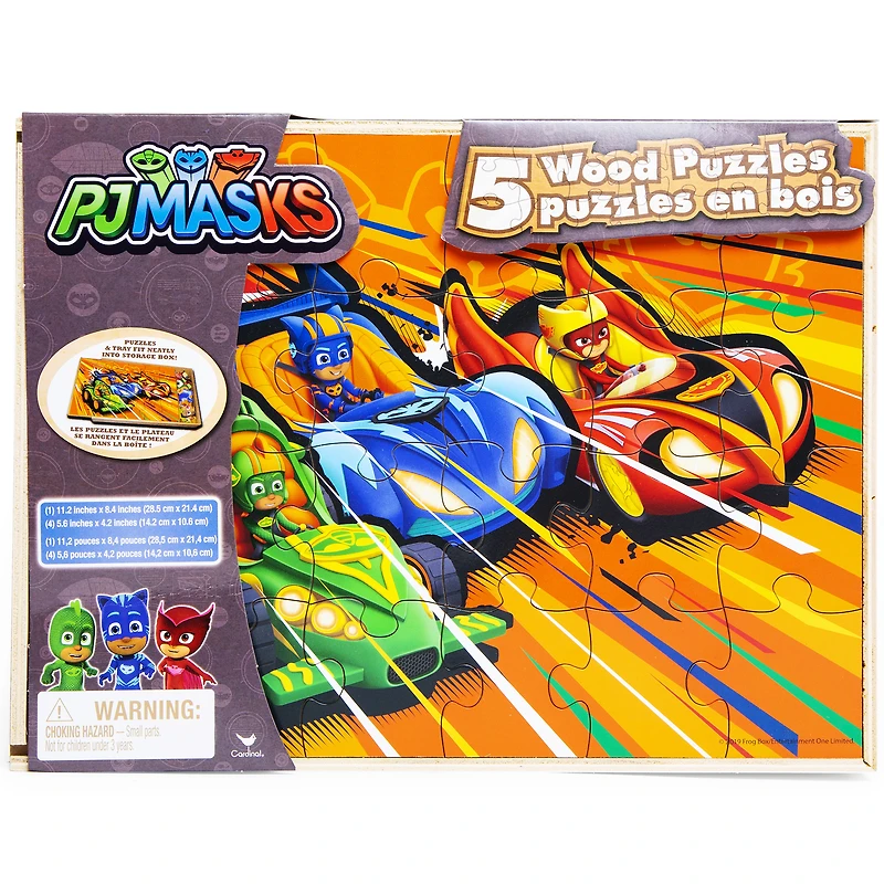 Pj Masks™ 5 Wood Puzzles & Box Set