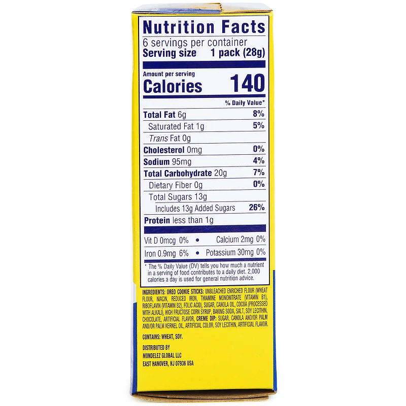 Oreo® Handi-Snacks Cookie Sticks 'N Creme Dip 6-Snack Packs