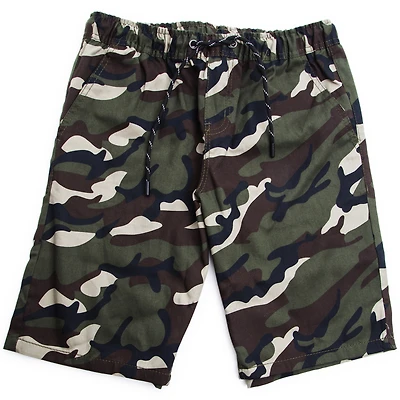 Young Men's Cotton Twill Shorts - Camo