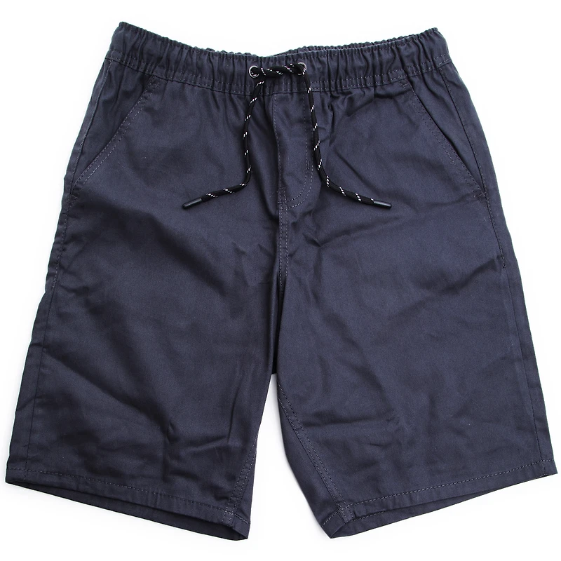 Young Men's Cotton Twill Shorts - Charcoal Gray