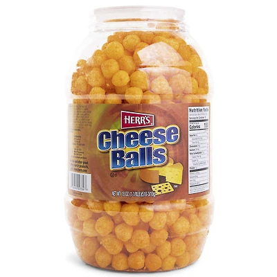 Herr's® Cheese Balls 18oz Barrel