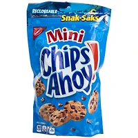 mini chips ahoy! cookies recloseable snak-sak 8oz.
