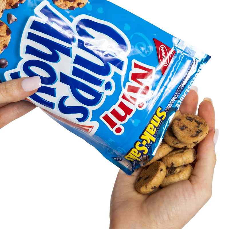 mini chips ahoy! cookies recloseable snak-sak 8oz.