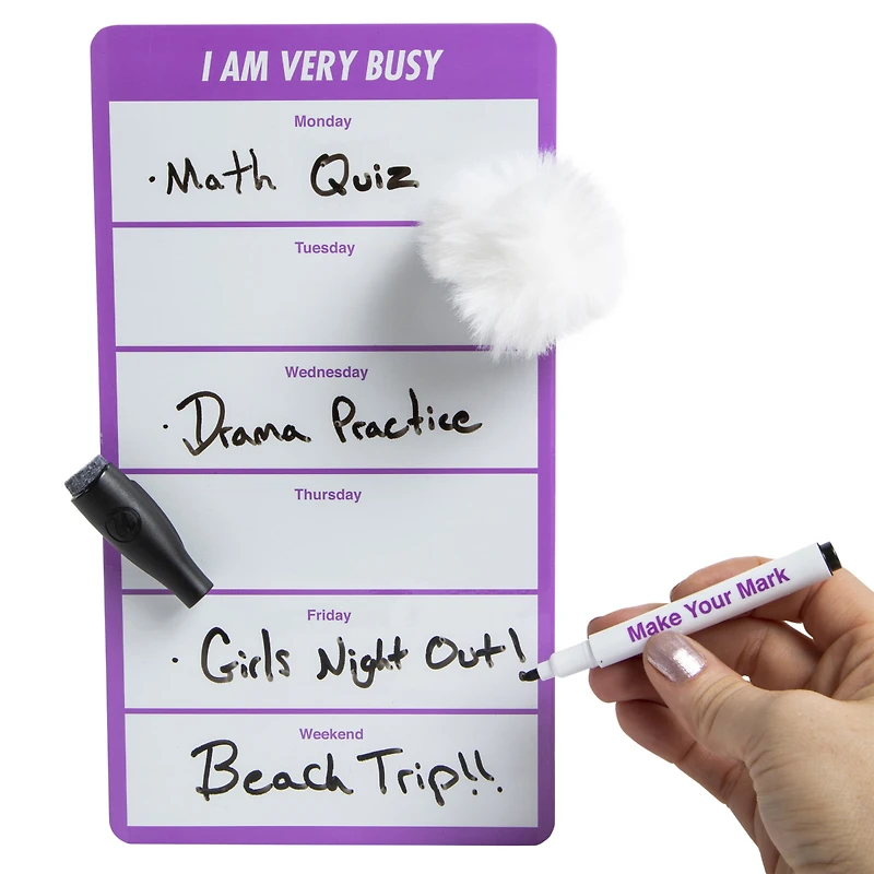 so Busy' Weekly Dry Erase Board 5.5in X 10in