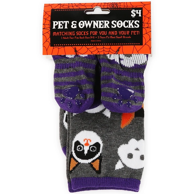 Halloween Pet & Owner Socks Matching Set