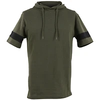Young Men's Short Sleeve Hoodie - Olive Green