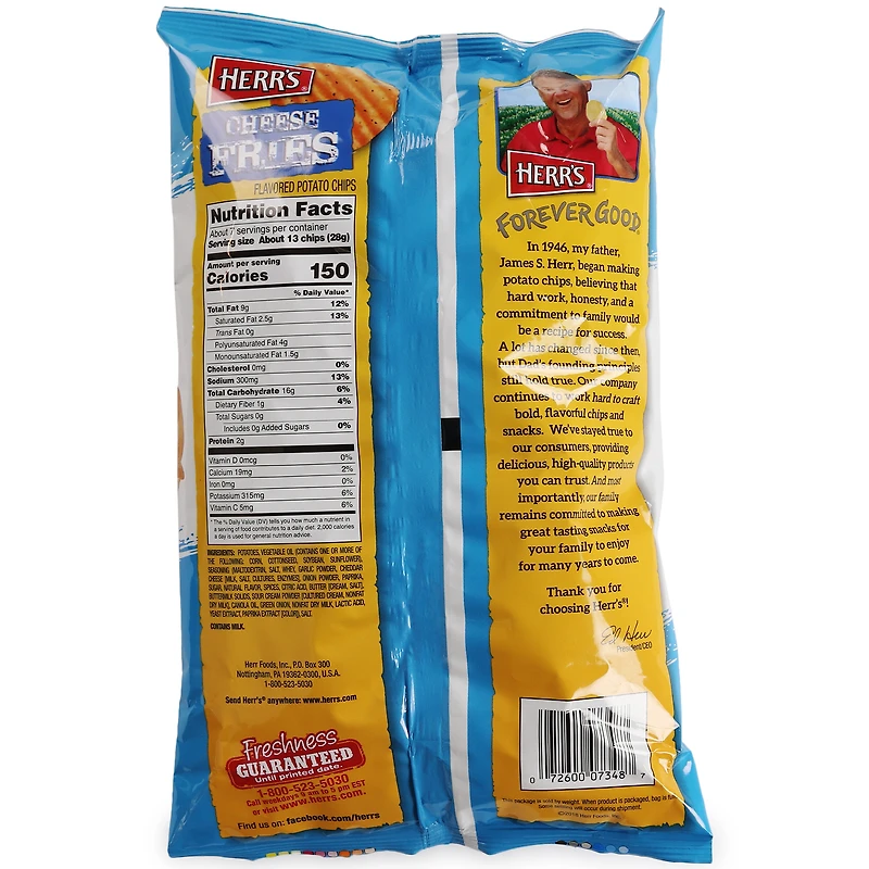 Herr's® Cheese Fries Potato Chips 6.5oz