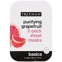 Freeman® Basics Purifying Grapefruit Sheet Face Masks 2-Count