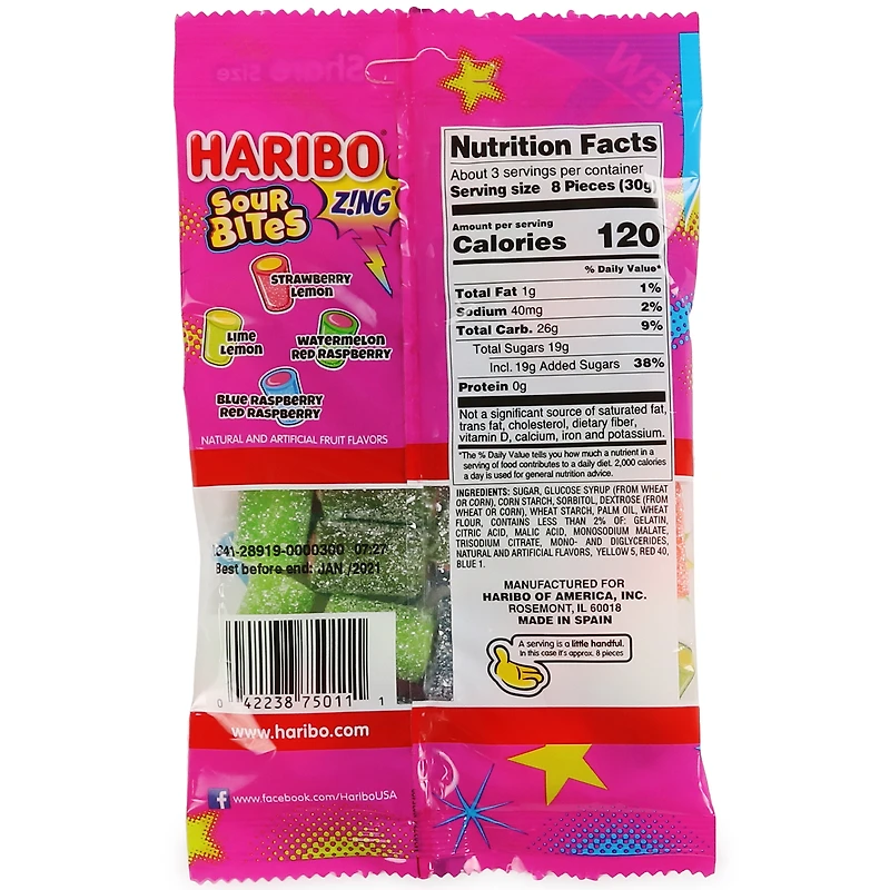 Haribo® Sour Bites Gummi Candy 3.2oz