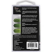 Green & Black Extra-Long Fake Nails 24-Piece Set W/ Glue