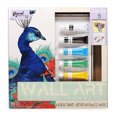 Paint-By-Numbers Art Kit W/ 3 Canvases