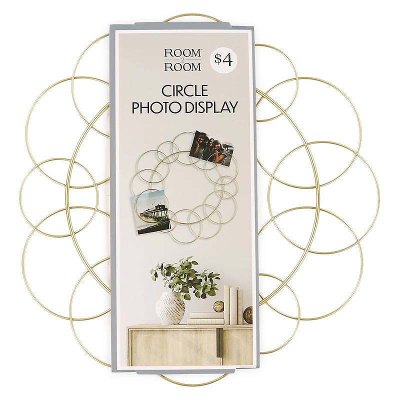 Gold Circle Photo Display 14in