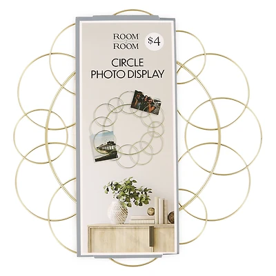 Gold Circle Photo Display 14in