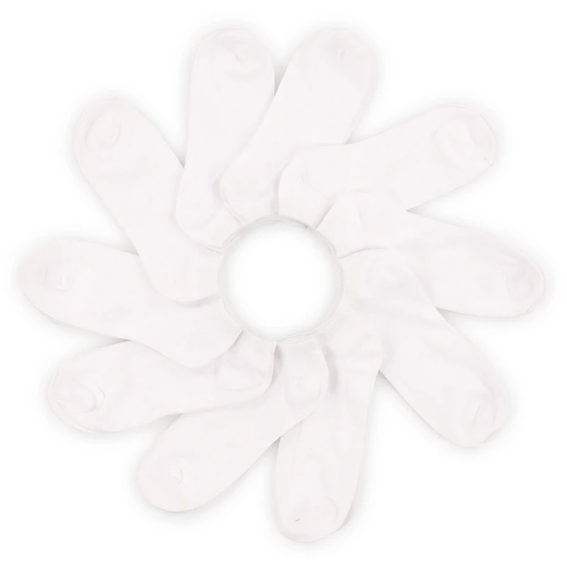 10-Pack Ladies Low Cut Socks, White