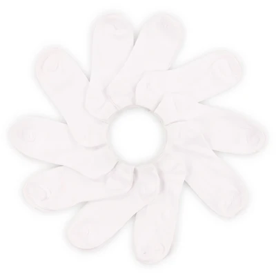 10-Pack Ladies Low Cut Socks, White