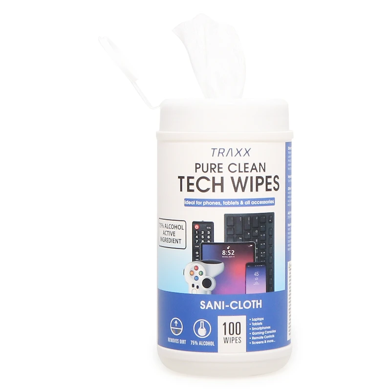 Pure Clean Antibacterial Tech Wipes 100-Count