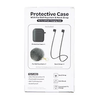 Protective Case For Apple Airpods® W/ Faux Fur Pom & Keychain