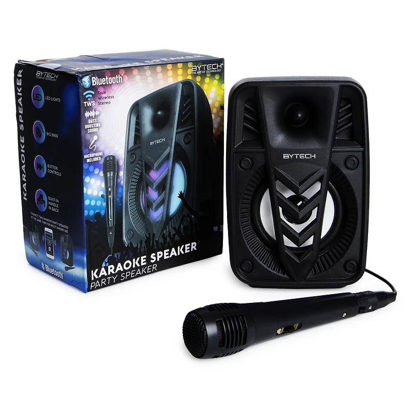 Bluetooth® Karaoke Party Single Speaker W/ Mic