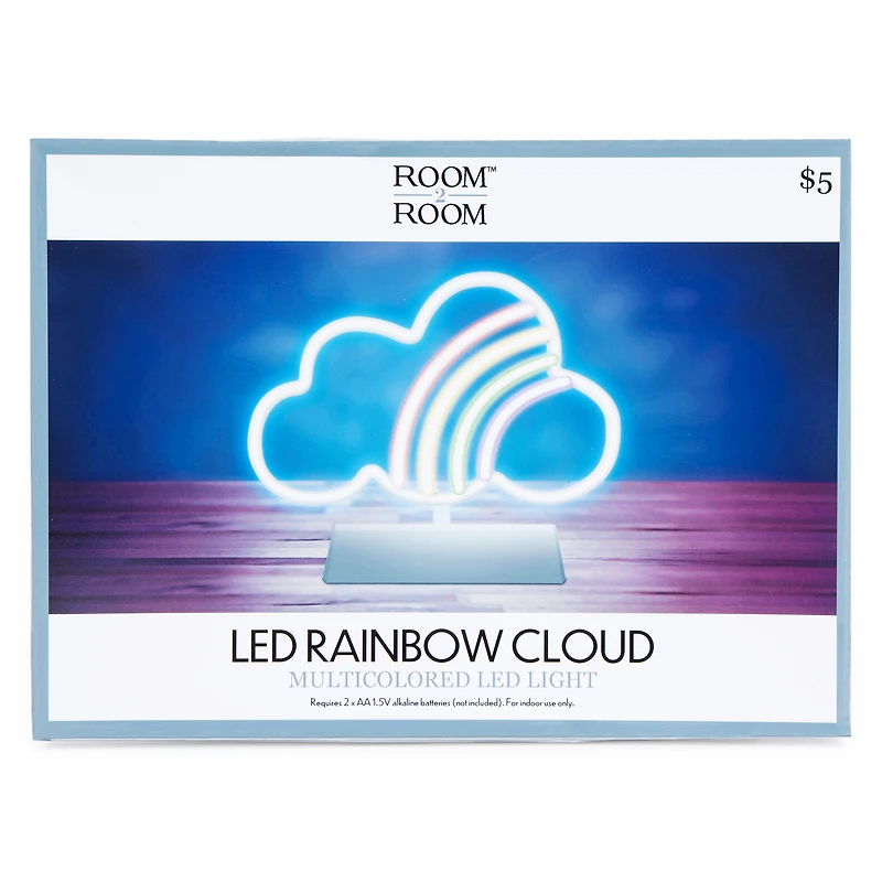 Rainbow Cloud Led Light 8in
