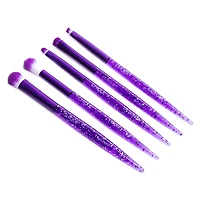 Chique™ Eye Makeup Brush Set 5-Piece - Purple Glitter