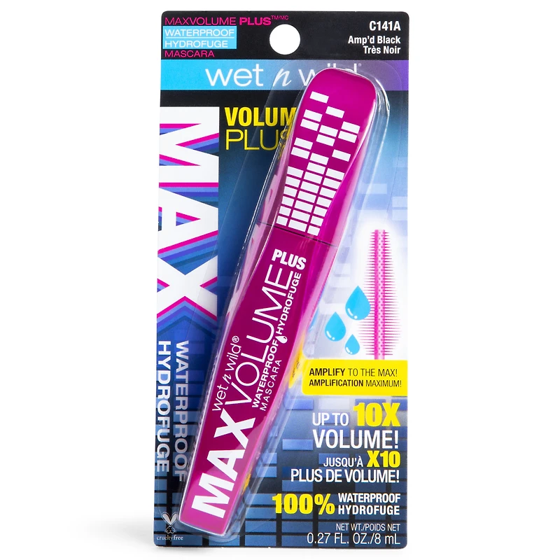 Wet N Wild® Max Volume Plus Waterproof Mascara - Amp'D Black