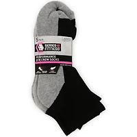 Ladies Series-8 Fitness™ Performance Qtr Crew Socks Black 5-Pack