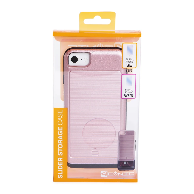 iPhone Se®/8®/7®/6® Slider Storage Phone Case - Rose Gold
