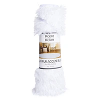 round faux fur accent rug 2.5ft