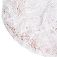 round faux fur accent rug 2.5ft