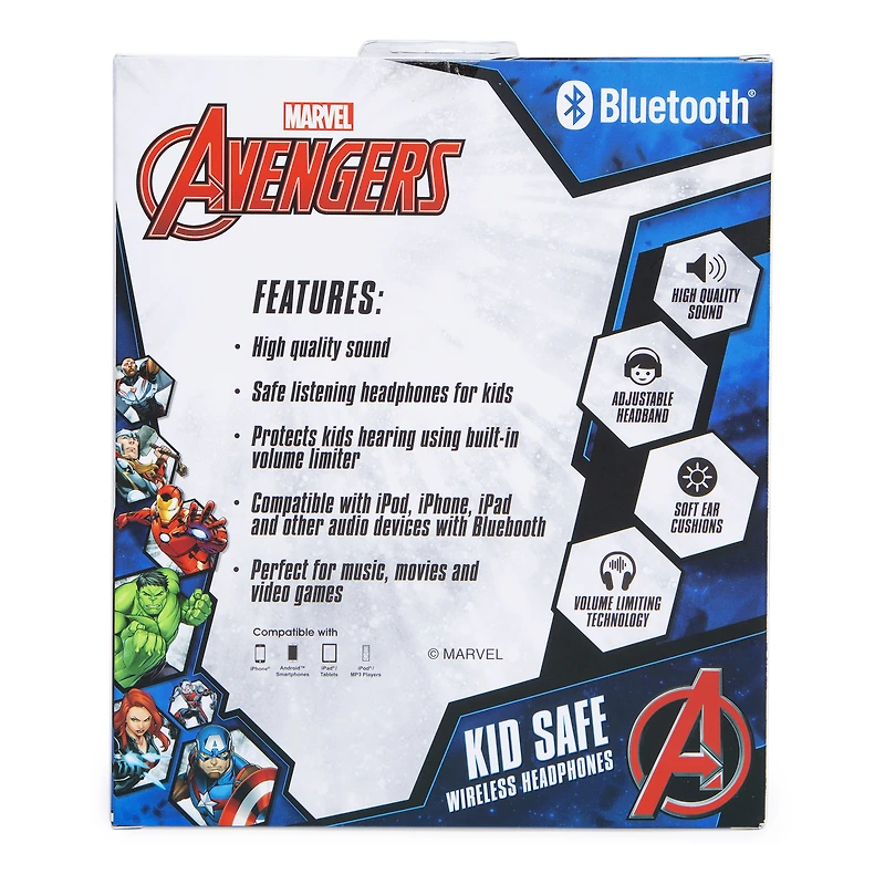 Marvel® Avengers™ Kid-Safe Bluetooth® Headphones