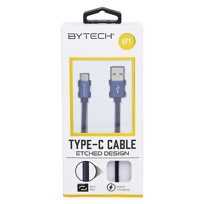 6ft USB-C etched charging cable