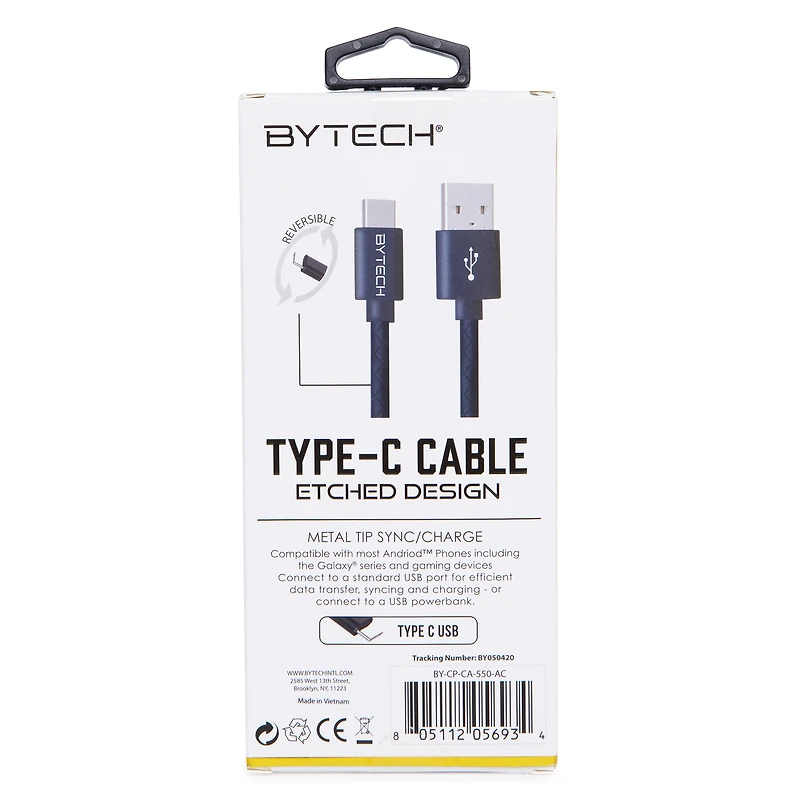 6ft USB-C etched charging cable