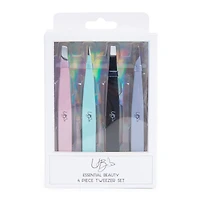 Essential Beauty 4-Piece Tweezer Set