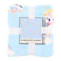 Caticorn Plush Blanket 50in X 60in