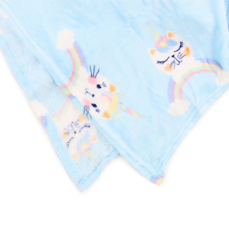 Caticorn Plush Blanket 50in X 60in