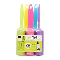 Lint Rollers 5-Pack in Assorted Colors