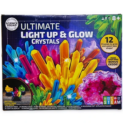 Science Squad® Ultimate Light Up & Glow Crystals Kit