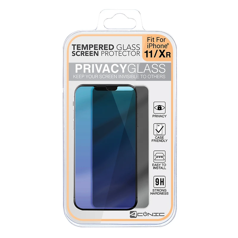 iPhone 11 / iPhone Xr tempered glass privacy screen protector
