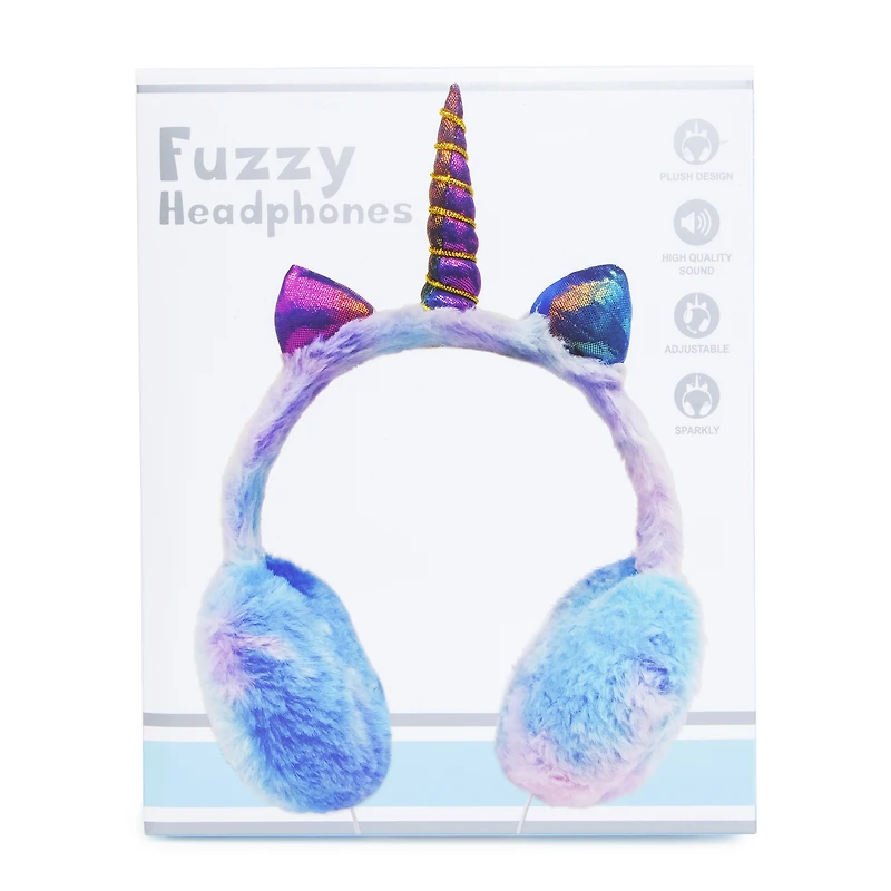 Fuzzy Unicorn Headphones Aux-in