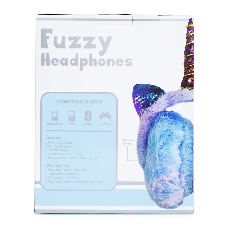 Fuzzy Unicorn Headphones Aux-in