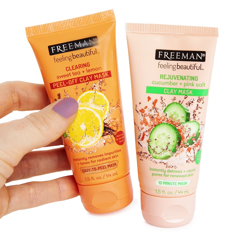 Freeman® For Everyone Face Mask Duo Set - Clearing Sweet Tea/Rejuvenating Cucumber