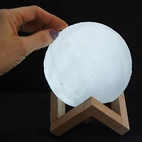 Moon Orb Light W/ Wooden Stand 6in