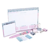 school supplies, stocking stuffer, cute gift, organizer, planner, desk set, desk, schedule, sticky note, office calendar