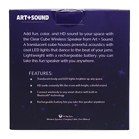 Bluetooth® Translucent Led Cube Speaker 5.5in