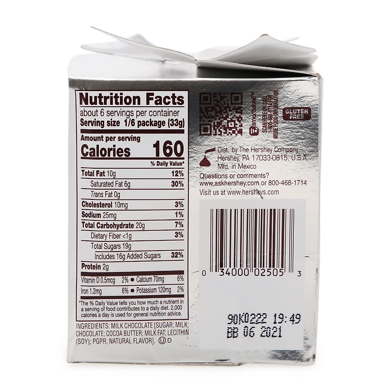 Giant Hershey's Kisses® Solid Milk Chocolate Kiss 7oz