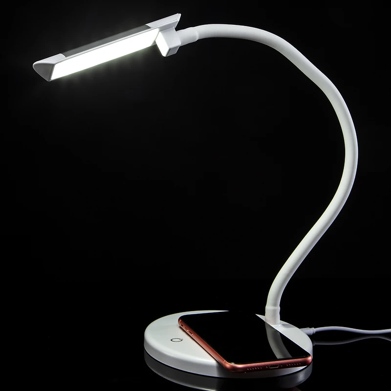 Led Desk Lamp W/ Built-in Wireless Charger 14in