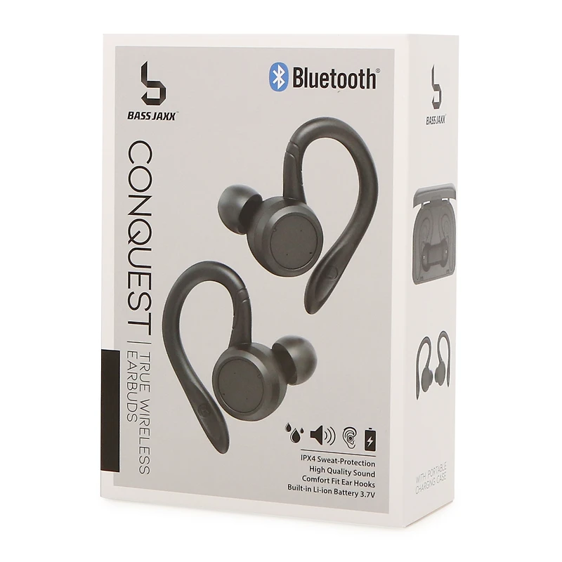 conquest sport bluetooth® earbuds w/ charging case