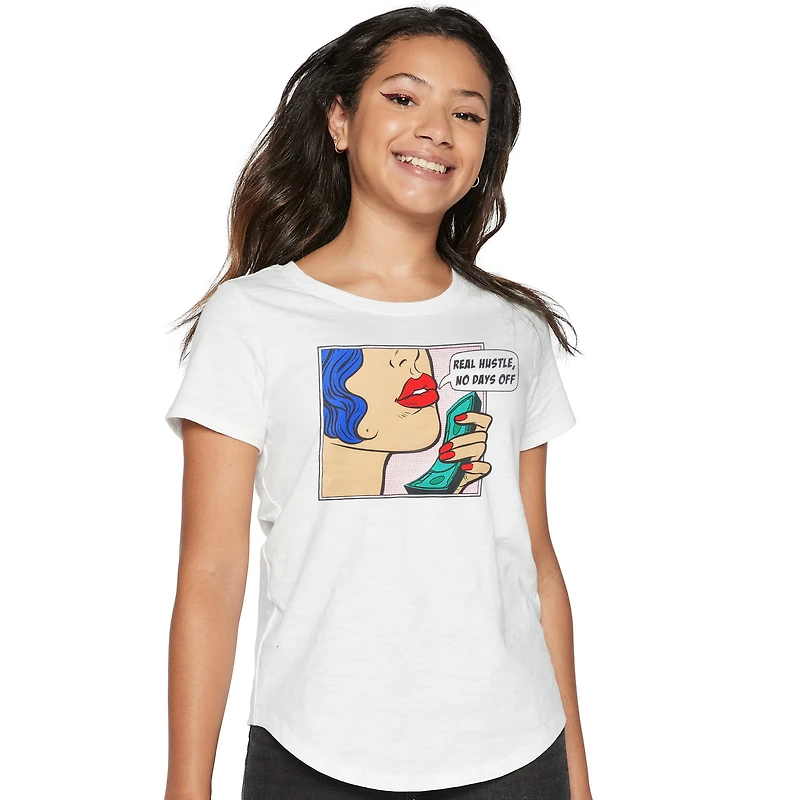 'Real Hustle, No Days Off' Pop Art Graphic Tee